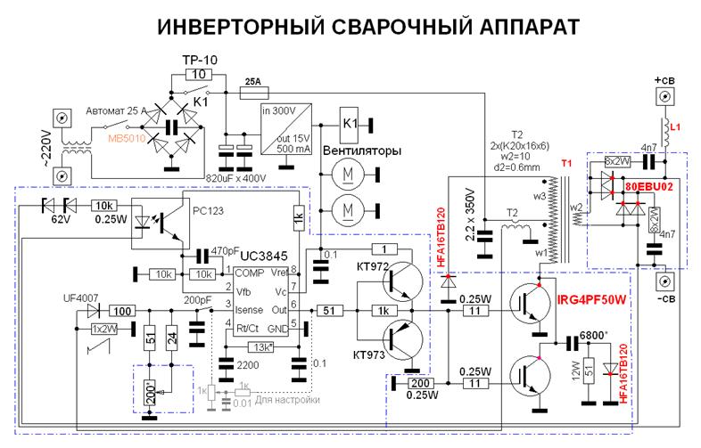 Электросхема сварочного инвентора