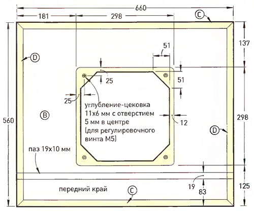 Схема рамы фрезерного стола