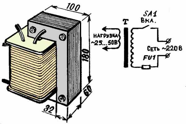 Схема плавильной печи из трансформатора