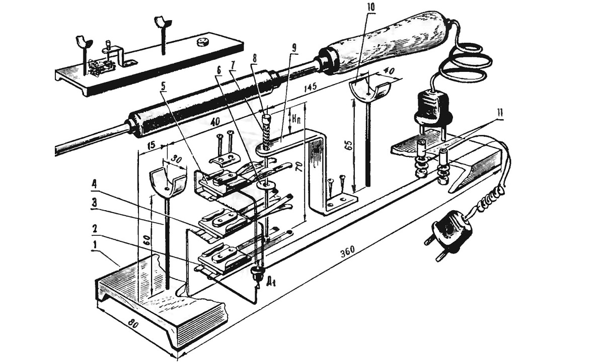 Конструкция подставки для паяльника