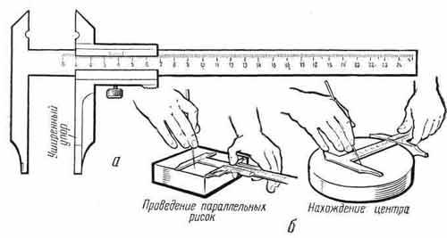 Схема измерения детали при помощи штангенциркуля