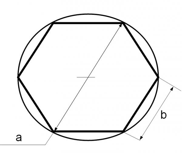 Чертеж шестигранника