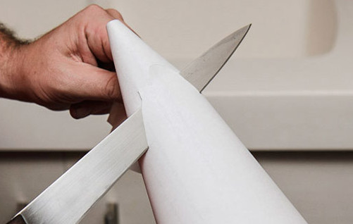 Японская техника проверки степени заточки ножа