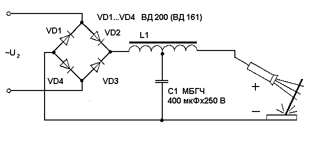 Схема мостового выпрямителя 