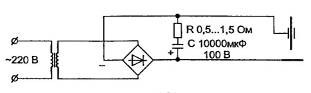 Схема выпрямителя сварочного аппарата с конденсатором