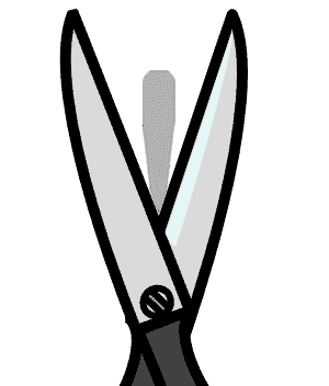 Определение угла заточки ножницами
