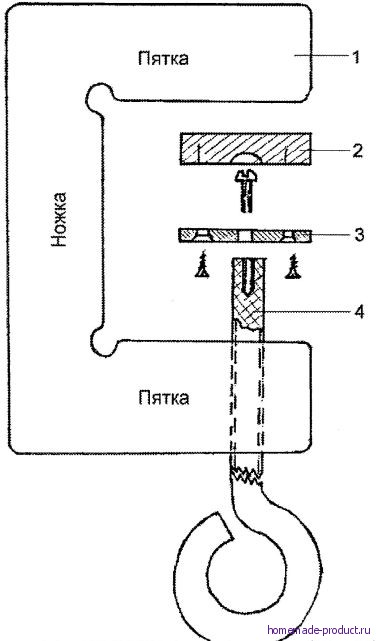 Схема струбцины из фанеры